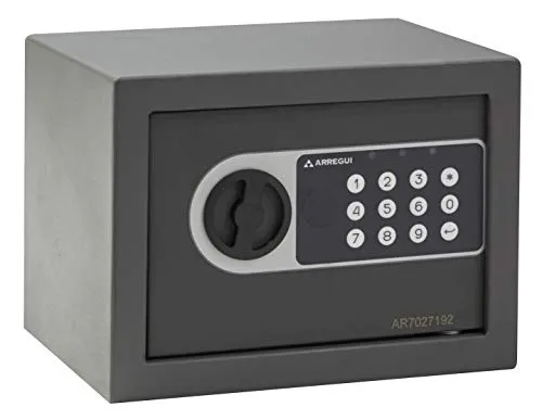 ARREGUI Premier 16501-S0 Möbeltresor - Möbelsafe aus verstärktem Stahl mit programmierbarem Elektronikschloss und Notschlüssel, ideal für die sichere Aufbewahrung von Wertsachen. Maße: 17 x 23 x 17 cm, 4 L Fassungsvermögen.
