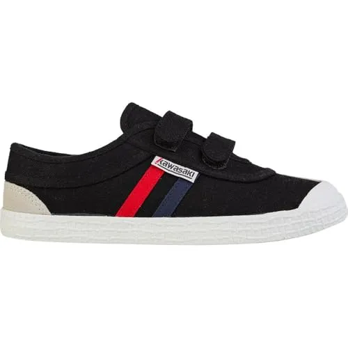 kawasaki Unisex Retro Shoe W/Klettverschluss Sneaker, 1001 Schwarz, 41 EU