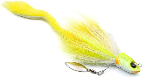 BIM Tackle Crazy Rabbit Junior Bucktail Jig 22g Chart White - Vielseitiger Bucktail Jig für Angler. Mit 22 g Gewicht und speziellen Naturhaarfasern sorgt dieser Jig für natürliche Köderbewegungen und erhöht Ihre Fangchancen auf große Raubfische.