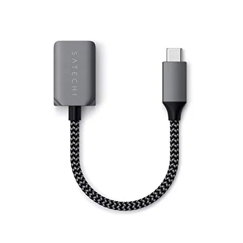 SATECHI USB-C auf USB 3.0 Adapterkabel, USB Typ-C auf Typ-A Buchse, für MacBook Air/Pro M5/M4, iPad Air/Pro M5/M4, Mac mini, iMac und andere Geräte