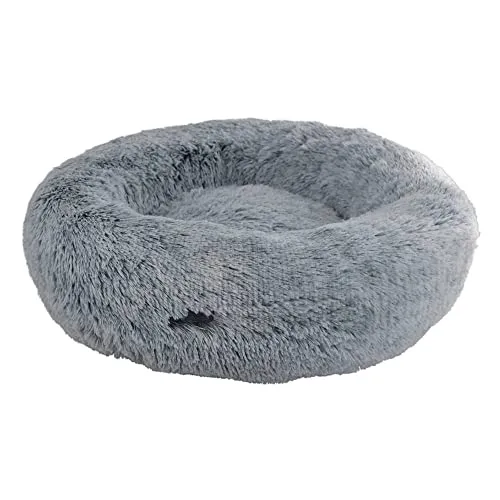 Nobby Hundebett Donut Nuru grau - Hundebett für Hunde, mit kuscheligem Donut-Design für optimalen Komfort und Geborgenheit