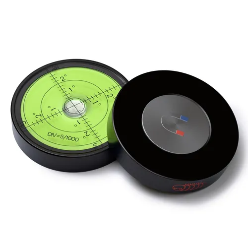 Magnetische, Dosenlibelle, Große Metall-Wasserwaage mit Luftblase grüner/Schwarz