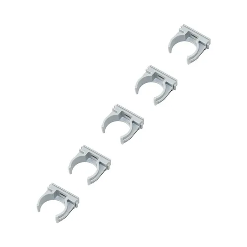 Rohrschellen 40 mm Grau 50 Stück Rohrhalter Rohrklemme Rohrbefestigung Rohrclip