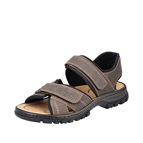 Rieker Trekkingsandale 25051-27 Herren, Größe 46 (12) - Wanderschuhe mit individuellem Sitz dank Klettverschluss, komfortabler Fersenriemen und flexibler Profilsohle für optimale Trittsicherheit auf allen Wegen.
