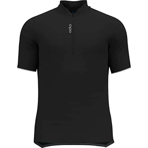 Odlo Herren Radtrikot mit Stehkragen - Fahrradbekleidung in Slim Fit, aus 100% Polyester, atmungsaktiv und ideal für Radsportbegeisterte.