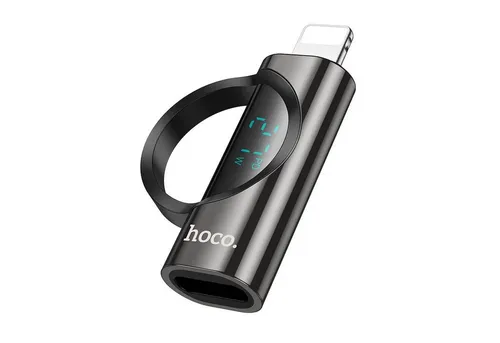 hoco. iPhone-Adapter (männlich) auf Typ C (weiblich) mit Display 2,4A 27W Adapter