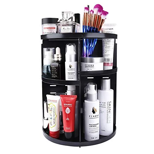 Make Up Organizer 360 Grad Drehbar Beauty Kosmetik Organizer, Schmink Aufbewahrung Kosmetikbox für Schmuck, Pinsel, Lippenstifte und Cremes Im Dresser Bad Schlafzimmer
