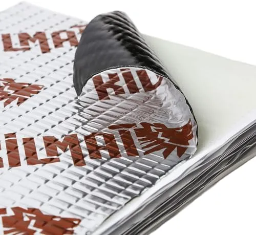 KILMAT 2 mm 1.7 m² Selbstklebende Alubutyl Anti Dröhn Dämmmatte Auto Dämmung Schalldämmung und Schallschutz für Kfz