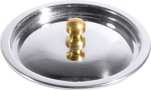 Produktbild Deckel, Servierdeckel, Edelstahl mit Messinggriff, verschiedene Ø wählbar : 8,5 cm Variante: 8,5 cm