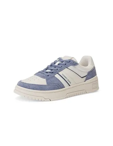 Tommy Hilfiger Herren Weiße Sportschuhe Sneakers EM0EM01579 BIPO6, Größe 43 - Sneaker mit elegantem Design und herausnehmbarem Fußbett für optimalen Tragekomfort. Ideal für modebewusste Männer, die Stil und Bequemlichkeit schätzen.