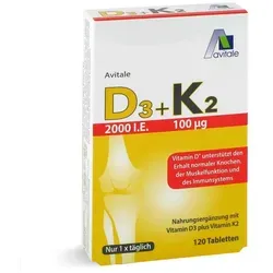 Avitale D3+K2 2000 I.E. Tabletten
