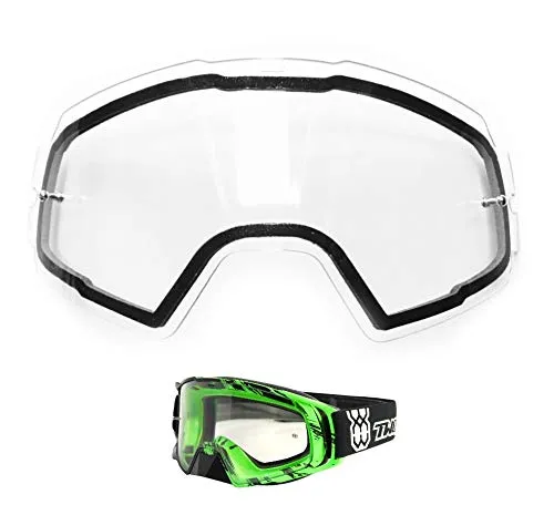 TWO-X Rocket Doppelersatzglas für Crossbrille Doppelglas klar transparent AntiFog Anti Beschlag