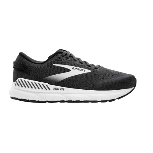 Brooks Damen Ariel GTS 24 Laufschuh schwarz 44.5 - Leichter Laufschuh für Damen mit innovativer GuideRails®-Technologie für stabilen Laufkomfort. Ideal für lange Strecken dank weicher Dämpfung und optimaler Passform.
