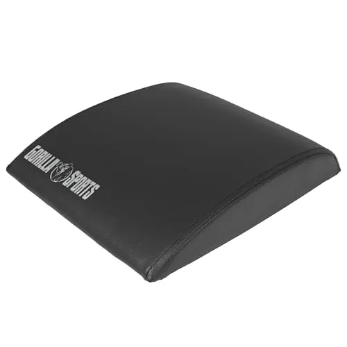 GORILLA SPORTS® Bauchmatte - 40 x 21 x 6,4 cm, 600 g Gewicht, aus Schaumstoff, Schwarz - Sit Up Core, Sit-up-pad, Abmat, Ab Matte, Ab Crunch, Bauchmuskel-Matte