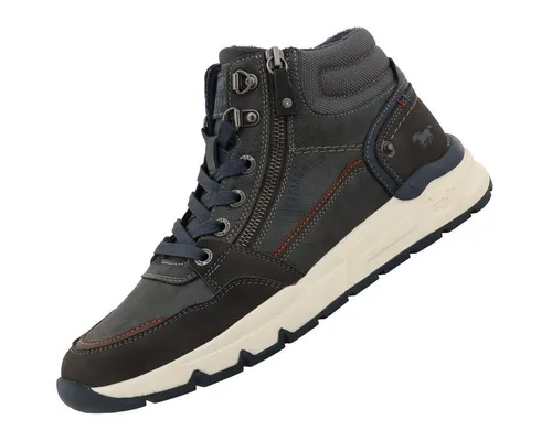Mustang Shoes Mart High Top Sneaker - Sneaker in Größe 47 EU, kombiniert Schnürboots mit Reißverschluss für einen lässigen Look und optimalen Tragekomfort. Ideal für den Alltag.