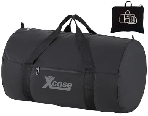 Xcase Reisetasche Damen: Leichte Falt-Duffle-Tasche reißfest, Befestigungs-Gurt, 40 Liter, 212g (Weekender Reisetasche Damen, Bord-Tasche, Koffer Organizer)
