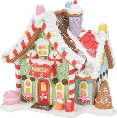 Department 56 Disney Village Mickey Maus Peppermint Villa Entzündete Gebäude