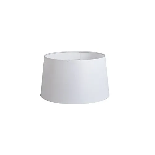 QAZQA Leinen Leinenschirm Weiß Rund Konisch 35I30I20 - Eleganter Lampenschirm aus Leinen, rund und konisch, ideal für stilvolle Wohnräume. E27 Fassung, dimmbar für individuelle Lichtstimmungen.