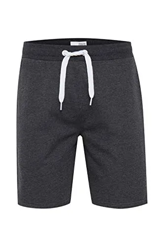 !Solid Oliver Herren Sweatshorts - Bequeme Jogginghose in Dark Grey Melange - Herren-Shorts aus hochwertiger Baumwolle, ideal für Sport oder entspannte Tage. Mit elastischem Rippbund und praktischen Taschen, perfekt für einen lässigen Look!
