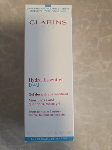 Clarins Hydra-Essentiel HA2 Matte Gesichtsgel 75 ml - Sonstige Gesichtspflegeartikel, spendet intensive Feuchtigkeit und aktiviert die Auto-Hydratation für einen frischen, prallen Teint ohne Glanz.