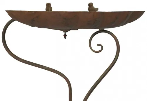 Vogeltränke mit Ornamenten und Vögeln von Gartenursel