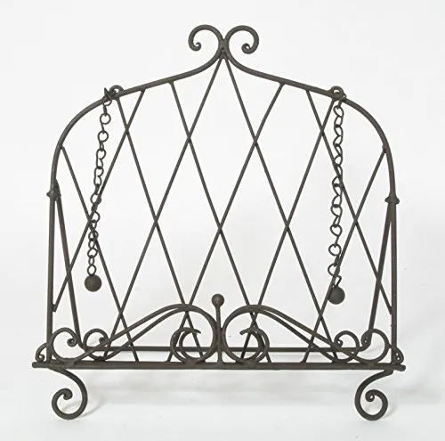 Buchhalter Buchständer Buchstütze Metall Notenständer Kochbuchhalter Kochbuchständer landhaus braun