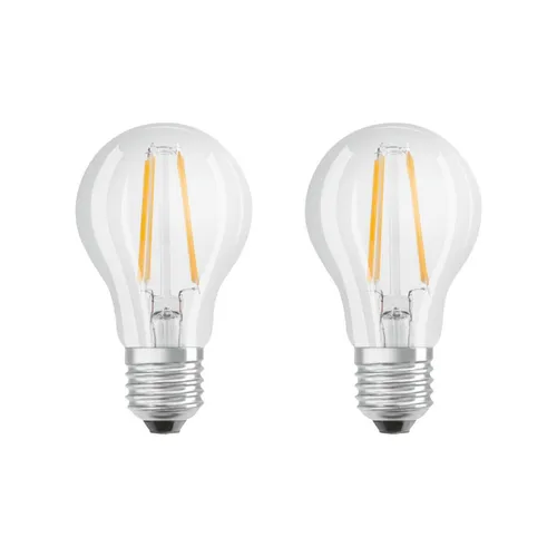 Osram 2er Pack LED BASE CLASSIC A 60 7W = 60W E27 Glühbirne 806lm 2700K Warmweiß