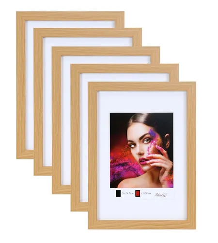 IDEAL TREND 5er Set Holz Bilderrahmen Buche A4 von IDEAL TREND
