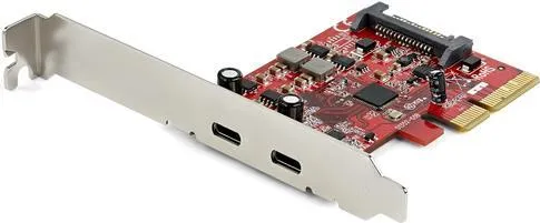 StarTech.com PEXUSB312C3 PCIe USB 3.1-Karte - USB-Controller mit 2 Ports für blitzschnelle Übertragungen von bis zu 10 Gbit/s, ideal für High-Speed-Datenübertragungen und kompatibel mit Standard- und Low Profile-Systemen.