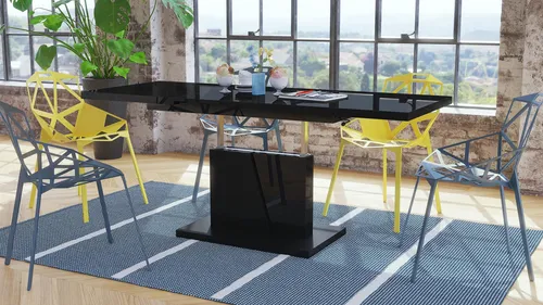 Grand Noir Ausziehbarer Couchtisch 120/180cm in schwarz von Mazzoni