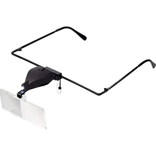 TOOLCRAFT TO-5137812 Lupenbrille mit LED-Beleuchtung Vergrößerungsfaktor: 1.5 x, 2.5 x, 3.5 x Linsengröße: (L x B) 74 m