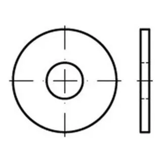 Scheibe DIN 9021/ISO 7093 26x72x5mm - 50 Stück - Hochwertige Unterlegscheiben aus galvanisch verzinktem Stahl, ideal für langlebige Verbindungen in verschiedenen Anwendungen, 50 Stück pro Packung.