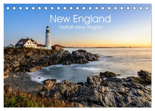 CALVENDO Wandkalender New England - Vielfalt einer Region (Tischkalender 2026 DIN A5 quer)