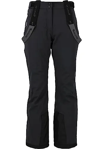 WHISTLER Damen Skihose Yarra 1001 Black 36 - Wintersport-Bekleidung mit 15.000 mm Wassersäule: Die wasserdichte Skihose bietet hervorragenden Tragekomfort durch 4-Wege-Funktionsstretch und praktische Hosenträger für perfekten Sitz.