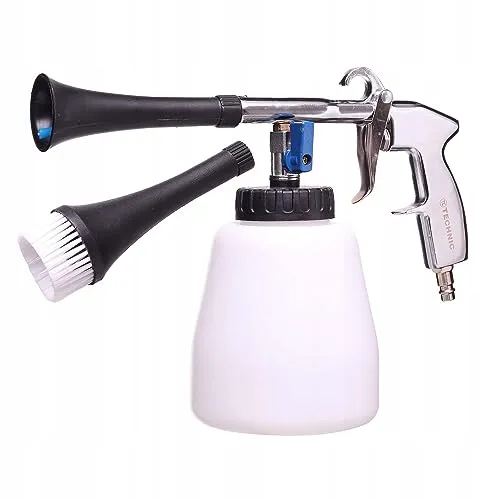 Technic Polsterreinigungspistole L1, 1000ml Fassungsvermögen, robuste Konstruktion, europäischer Sockel, 280 l/min Luftverbrauch, zwei Düsen, Reinigungspistole, Druckluftreiniger, TECHNIC L1 Black