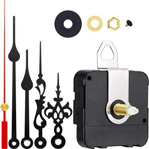 Paar Zeiger Quarzuhrwerk DIY Wanduhr Uhrwerk Mechanismus Uhr Reparaturteile Ersatz (Schaftlänge 4/5 Zoll/20 mm, Farbset 1) 2