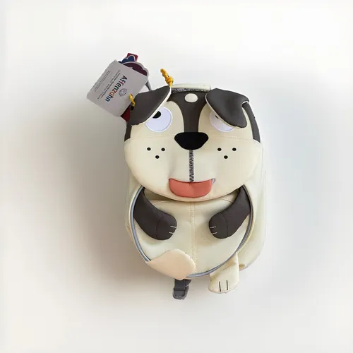 Kleiner Freund Tonie Hund Rucksack hellgelb/braun - Schulranzen aus 100% Polyester, davon 48% recycelt aus 3 PET-Flaschen. Ideal für den Kindergarten mit 4 Litern Volumen und umweltfreundlichem Design.