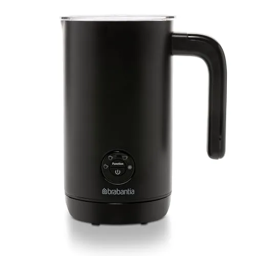 Brabantia Milchaufschäumer Elektrisch 4-in-1, Automatische Milchschäumer, für Heißer und Kalter Milchschaum, BPA und PFAS frei, BBEK1047