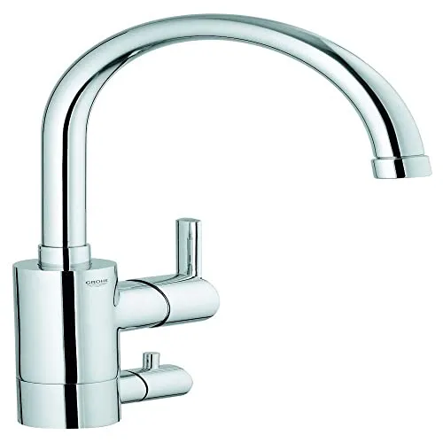GROHE Feel - Einhand-Spültischbatterie (Schwenkbereich 90°, einstellbare Mengenbegrenzung, verdeckte Befestigung), chrom, 31202000
