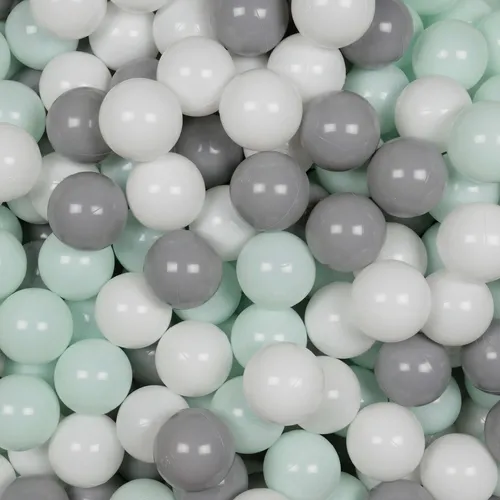 Spielbälle ø7cm 50Stk Weiß, Grau, Hellmint