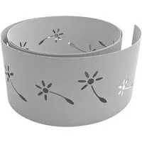 zaunzu Sichtschutz Premium Dekor Pusteblume Lasermuster Lichtgrau 2,55m