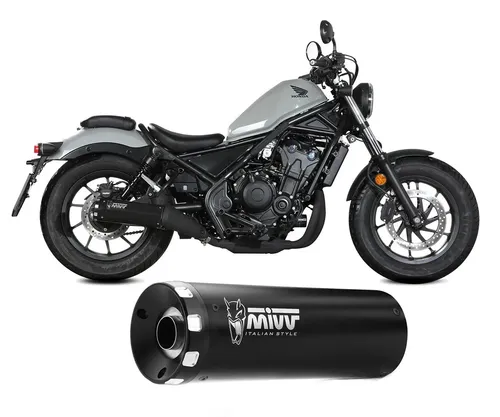 Auspuff exhaust MIVV HR-1 Schwarz Inox Schwarz HONDA CMX 500 REBEL 2022 2024
