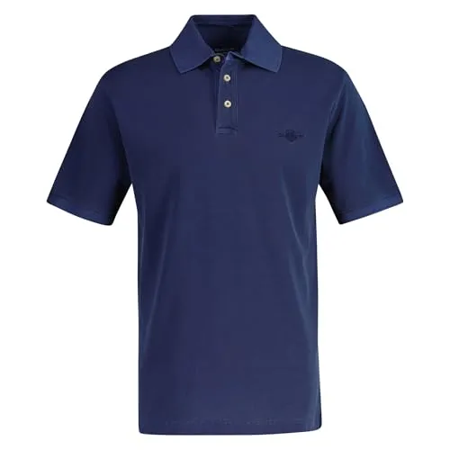 Gant Herren Poloshirt Sunfaded - Dunkelblau 2XL - Stylisches Kurzarm-Poloshirt mit Knopfleiste und modernem Look, ideal für entspannte Freizeitaktivitäten. Perfekte Passform und hochwertige Verarbeitung für den täglichen Einsatz.