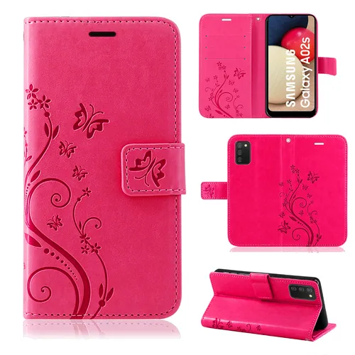 Handy Tasche für Samsung Galaxy A02s Hülle Case Schutz TPU Schale Etui Buchhülle