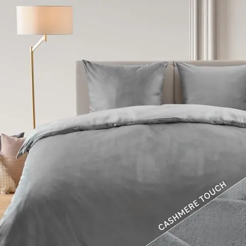 Blumtal Cashmere-Touch Plüsch Bettwäsche-Set - Bettwäsche-Sets aus weichem Plüsch für kuschelige Winternächte, OEKO-TEX zertifiziert und in 8 Farben erhältlich.