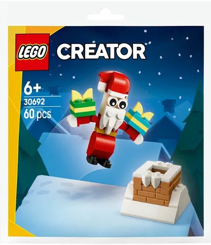 LEGO Der Weihnachtsmann im Schornstein - 30692 - LEGO (R) Komplette Sets & Packs, bring festliche Stimmung mit dem Weihnachtsmann, der Geschenke in den Händen hält – perfekt für die Weihnachtsdekoration!