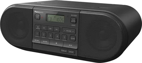 Panasonic RX-D550E-K - Kompakte CD Boom Box mit Bluetooth, 20 Watt RMS, flexibel für Zuhause und unterwegs