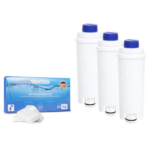 Seltino Spitze Ellipse 3x Wasserfilter und 1x Entkalkungstabletten für DeLonghi