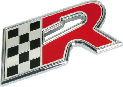 Emblem 3D zweifarig verchromt - R-Flag