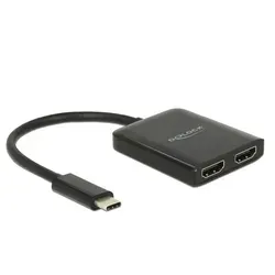DeLOCK Externer Videoadapter STDP4320 - USB-C, 2x HDMI Ausgang, maximale Auflösung 3840 x 2160 Pixel, kompakt und leistungsstark